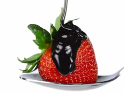 strawberry in chocolate Stock Footage