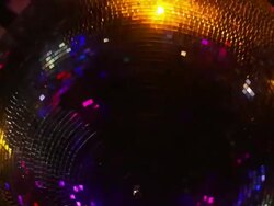 HD Rotating disco ball close-up (loopable) Stock Footage
