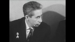 CAN361SOVIET COSMONAUT PRESS CONFERENCE Instructional Video