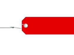 Goldfishes swim after hook with red label Stock Footage