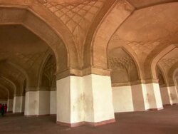 CU TU Arched interior / Sikandra, Agra, India Stock Footage