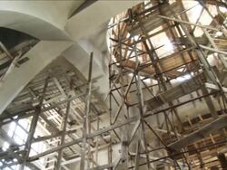 Church under construction - HD Stock Footage