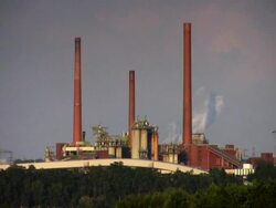 briquette factory Stock Footage
