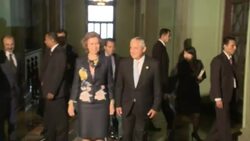 Queen Sofia of Spain meets President Otto Perez Molina as part of five-day visit News Clip