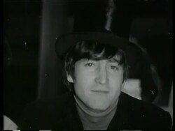 Beatles interviewed about Christmas plans Stock Footage