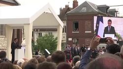 CLEAN : France pays tribute to priest one year after murder News Clip