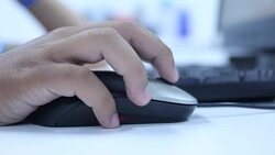 Using computer Stock Footage