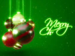 Merry Christmas with Ornament Stock Footage