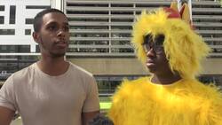 Chicken boxes displayed outside the Home Office to highlight the knife crime issue News Clip