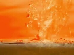 simulation of a volcano Stock Footage