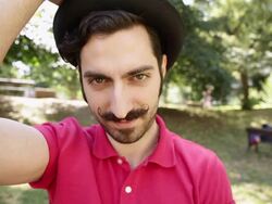 Young man posing and looking at camera Stock Footage