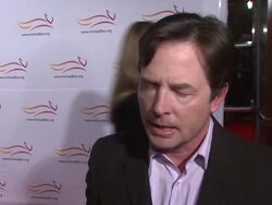 INTERVIEW: Michael J. Fox says how Muhammad Ali is the heart of what he's doingÃ‰ Stock Footage