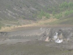 HD: Crater of Mount Usu (video) Stock Footage