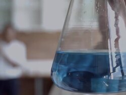 CU School girls in science class with beacons and test tubes Stock Footage