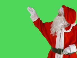 Santa Claus Promoting Stock Footage