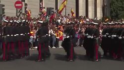 CLEAN : Spain marks national day with show of unity in Catalan crisis News Clip
