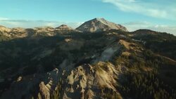 Lassen Volcanic National Park, aerial landscape. Stock Footage