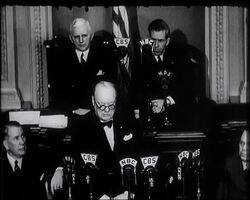MR CHURCHILL SPEAKS TO AMERICA - News Clip