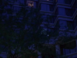 MS TU TD   Couple coming out from entrance of The Rittenhouse hotel building / Philadelphia, Pennsylvania, United States Stock Footage