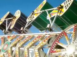 Amusement Park Ride Stock Footage