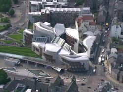 Scottish Parliament Aerials News Clip