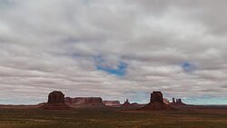 View of Mounument Valley in Navajo Indian Reservation Stock Footage