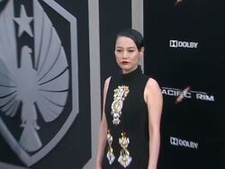 Rinko Kikuchi at Pacific Rim Los Angeles Premiere on 7/92013 in Hollywood, CA. (Footage by WireImage Video/Getty Images Entertainment Video) Stock Footage