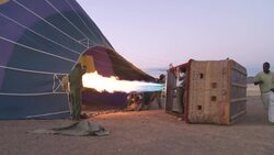 A torch inflates a hot air balloon. Stock Footage