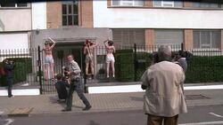 CLEAN - Femen activists protest closure of Kiev ba News Clip