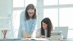 Businesswomen working together on a project. Stock Footage