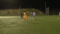 Dribbling with the ball at Soccer / Football Stock Footage