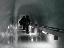 Ice Tunnel Stock Footage