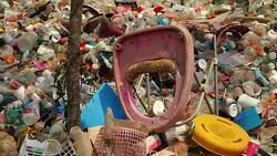 Plastic Landfill Stock Footage