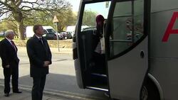 Ed Miliband arriving in Guiseley, West Yorkshire News Clip