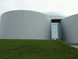 MS PAN View of Saga Museum /  Reykjavik , Iceland. Stock Footage