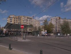 WS View of Flagey place / Brussels, Belgium Stock Footage