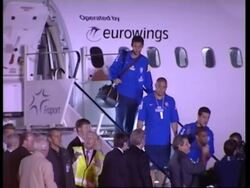 Brazilian football team arrive in Frankfurt Instructional Video