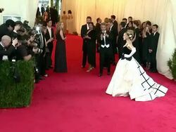Sarah Jessica Parker at 'Charles James: Beyond Fashion' Costume Institute Gala - Arrivals Stock Footage