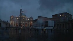 Lightning over St. Peter's Cathedral after pope's announcement News Clip