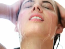 Woman in Shower Stock Footage