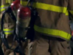 Firemen Walking Away Stock Footage