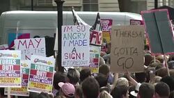 CLEAN : London protesters rally against possible Tory DUP deal News Clip