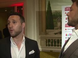 INTERVIEW - Duncan James & Antony Costa on gay marriage, coming out and band plans at Attitude Pride Awards on 26th June 2015 in London, England. Stock Footage