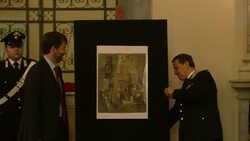 CLEAN : Italian police seize Picasso painting worth 15 mn euros News Clip