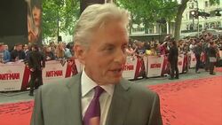 Michael Douglas Grab On Ant-Man Red Carpet News Clip