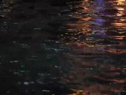 River at night, Ganges River, Haridwar, Uttarakhand, India Stock Footage