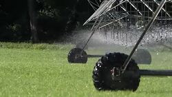 industrial watering Stock Footage
