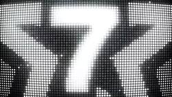 LED Wall Countdown - Black & White Stars (Full HD) Stock Footage