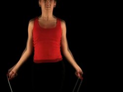 HD: Women Exercise Skipping a rope Stock Footage