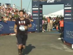 Josh Hopkins at Nautica Malibu Triathlon Presented By Equinox Stock Footage